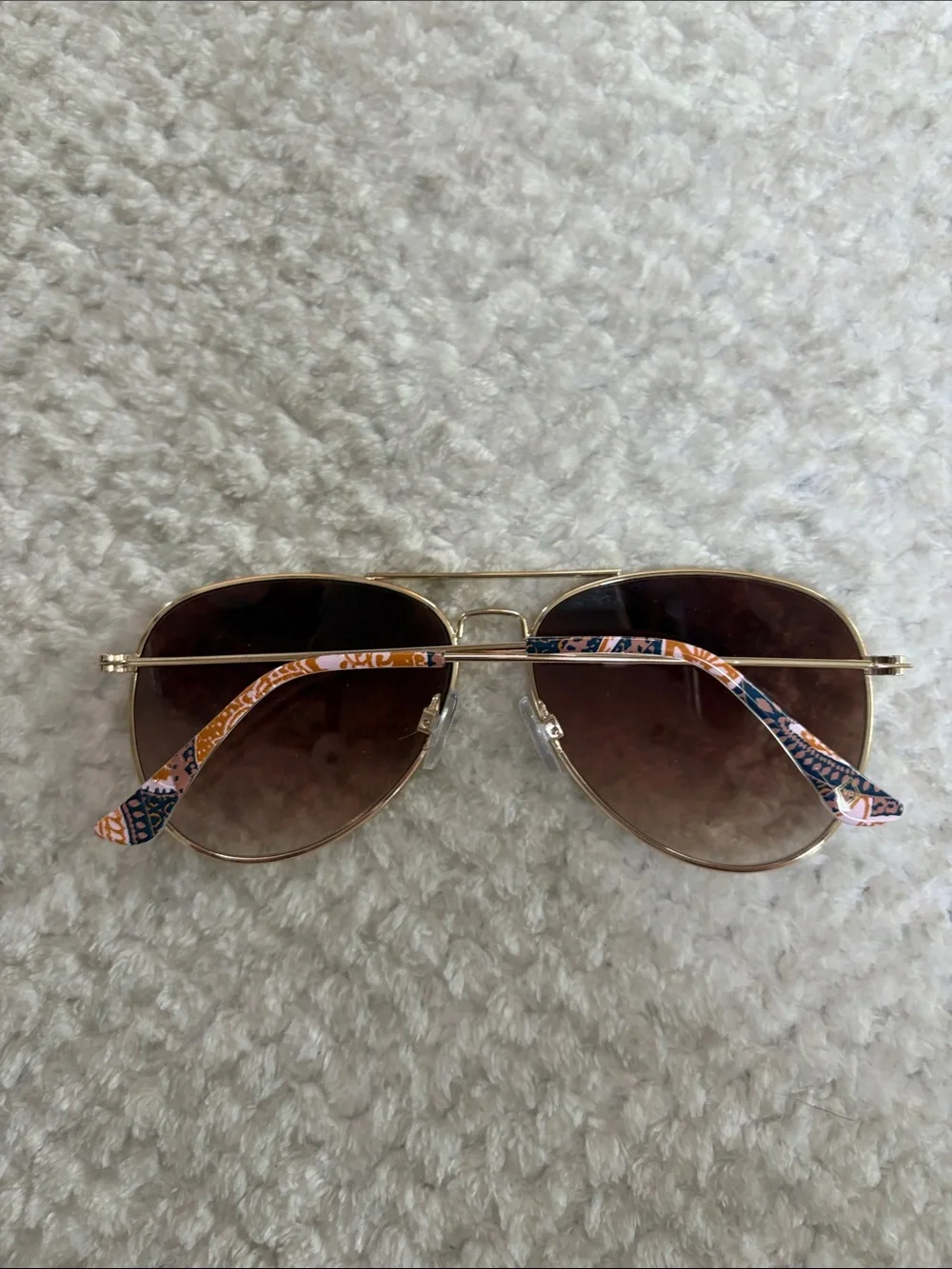 Vera Bradley Gold Frame Brown Lens Aviator Sunglasses - Women's